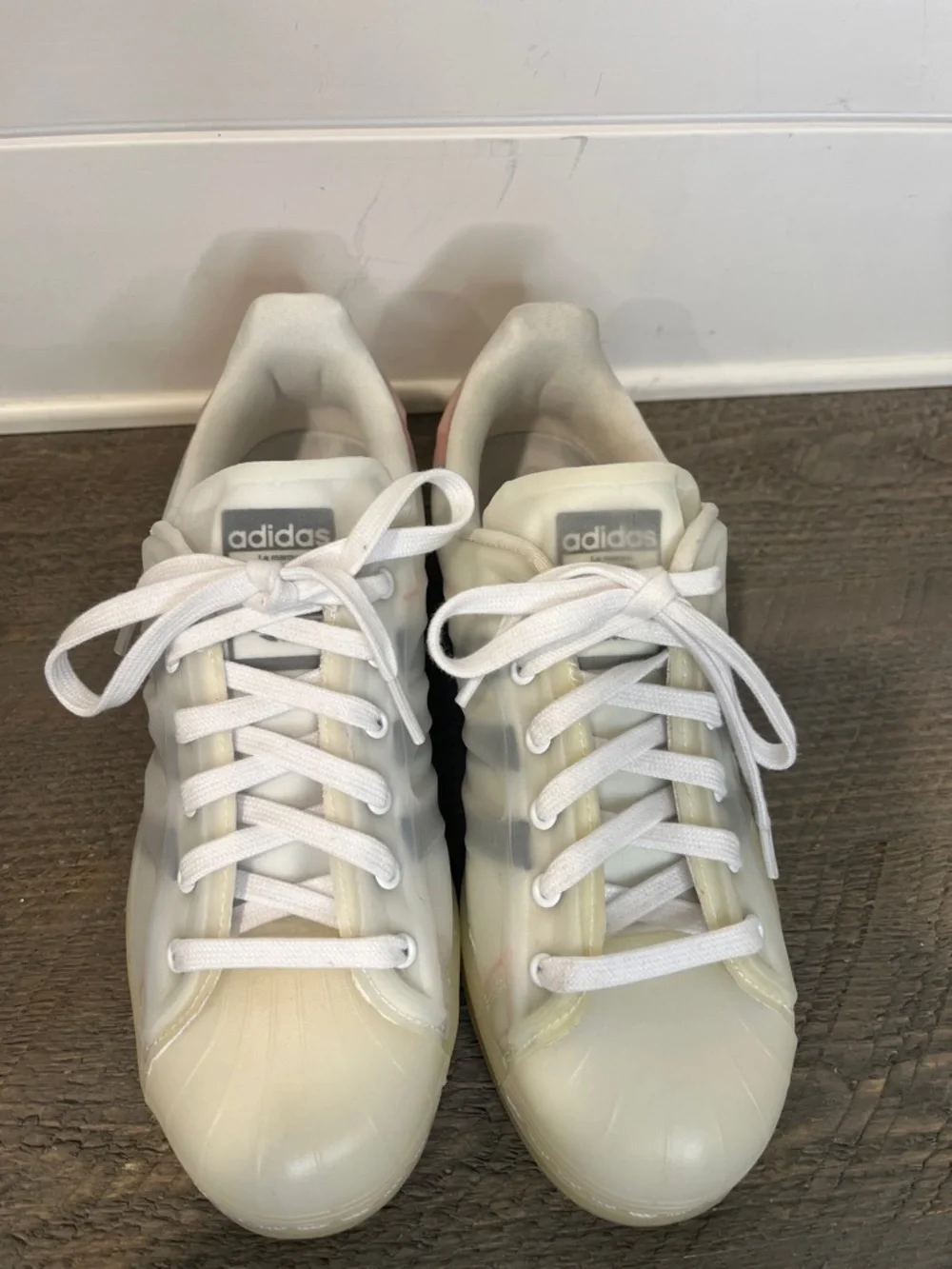Adidas Superstar Futureshell 'White Semi Solar Red' - Men's 5.5 Women's 7 - Picture 4 of 8
